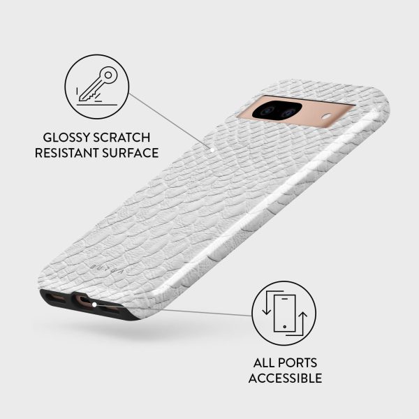 Glacial Desert - White Snakeskin Google Pixel 8a Case Fashion - Image 3
