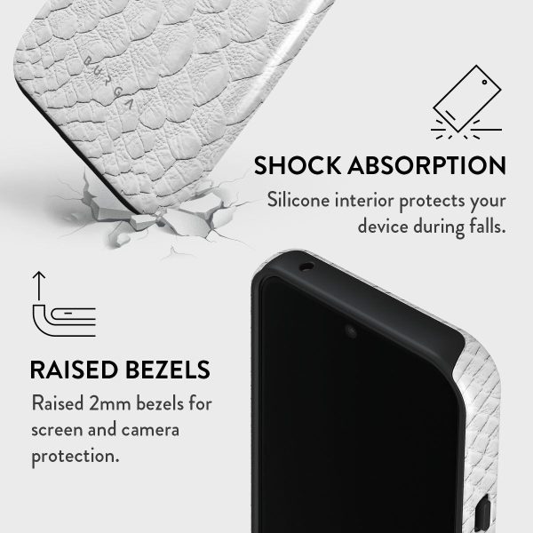 Glacial Desert - White Snakeskin Google Pixel 8a Case Fashion - Image 4