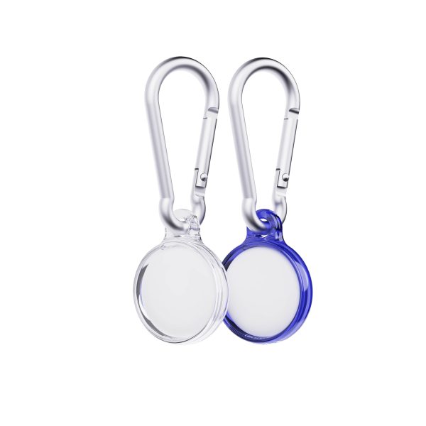 EvoPop - Apple AirTag Case Bundle (x2)  - Electric Blue and Clear Discount - Image 2