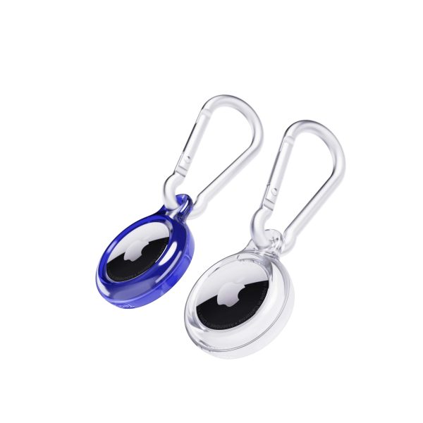 EvoPop - Apple AirTag Case Bundle (x2)  - Electric Blue and Clear Discount - Image 3
