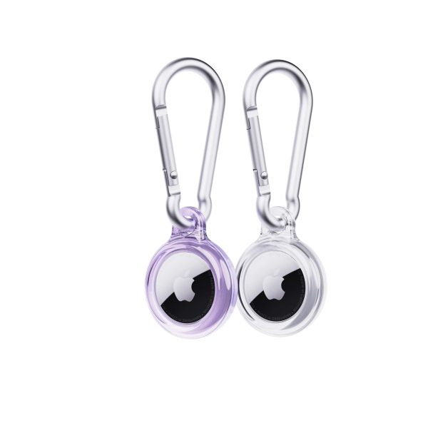 EvoPop - Apple AirTag Case Bundle (x2) - Diamond Dust and Clear Discount
